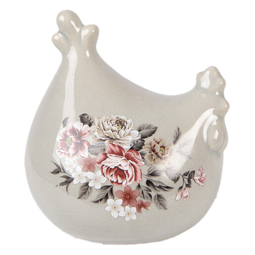 Figurina Gaina ceramica multicolora 12x11x13 cm