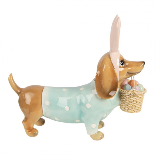 Figurina Paste Catelus polirasina multicolora 31x10x27 cm