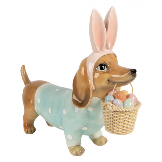 Figurina Paste Catelus polirasina multicolora 31x10x27 cm