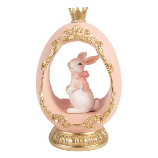 Decoratiune Paste Iepuras polirasina multicolora 13x10x20 cm