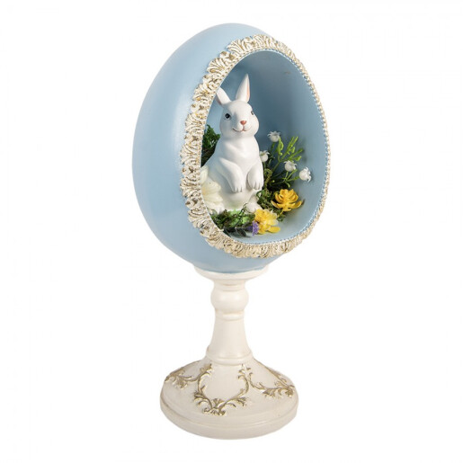 Decoratiune Paste Iepuras polirasina multicolora 13x12x28 cm