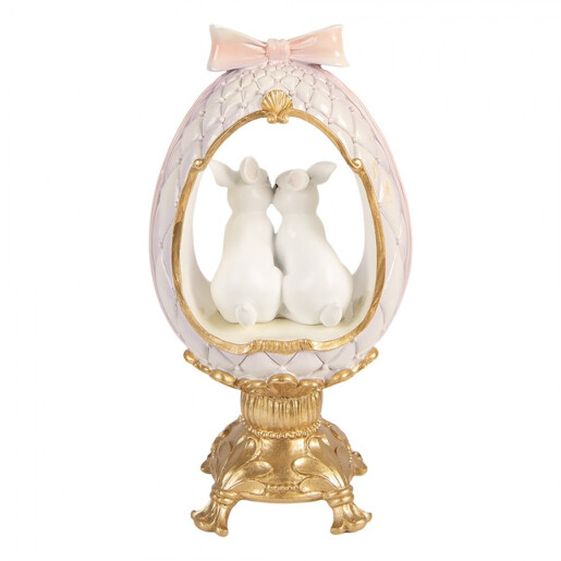 Decoratiune Paste Iepuras polirasina multicolora 17x12x31 cm