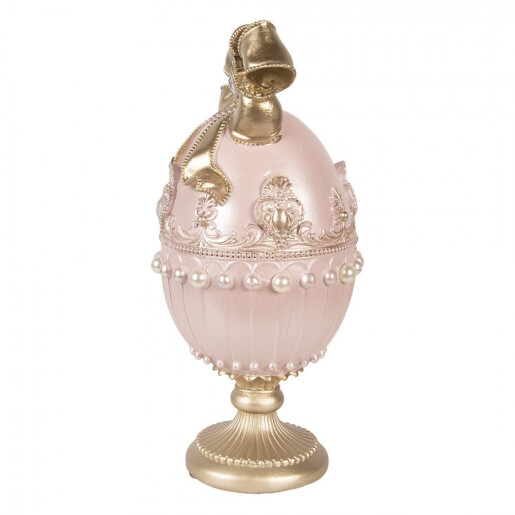 Ou decorativ Paste polirasina roz aurie Ø 15x31 cm