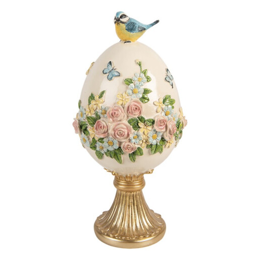 Ou decorativ Paste polirasina multicolora Ø 16x33 cm