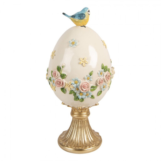 Ou decorativ Paste polirasina multicolora Ø 16x33 cm