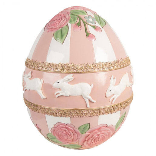 Ou decorativ Paste polirasina multicolora Ø 38x46 cm