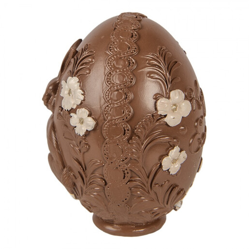 Ou decorativ Paste polirasina maro bej Ø 9x13 cm 