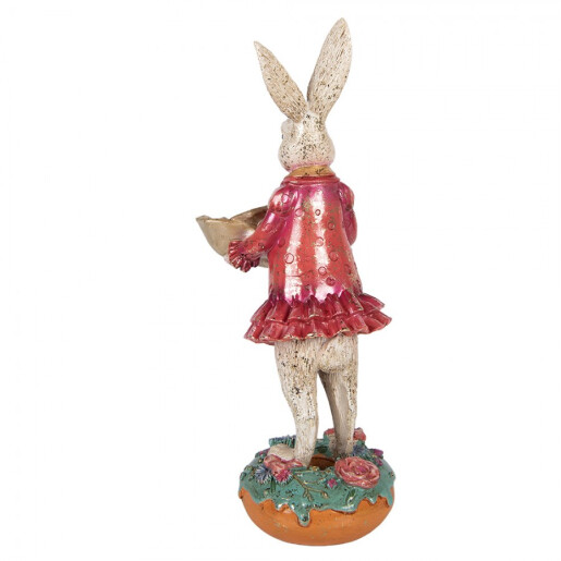 Figurina Iepurasi polirasina multicolora 11x14x30 cm