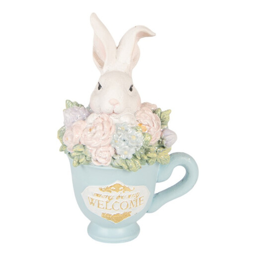 Decoratiune Paste Iepuras polirasina multicolora 11x9x16 cm