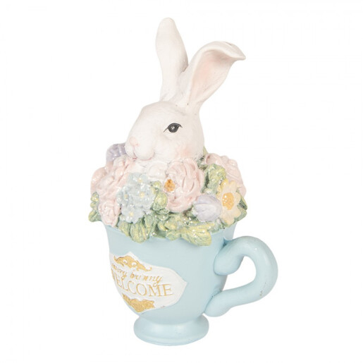 Decoratiune Paste Iepuras polirasina multicolora 11x9x16 cm