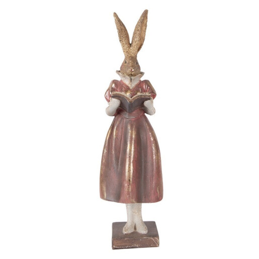 Figurina Iepuras Paste Girl polirasina multicolora 13x12x47 cm