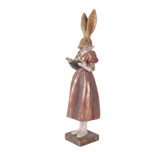 Figurina Iepuras Paste Girl polirasina multicolora 13x12x47 cm