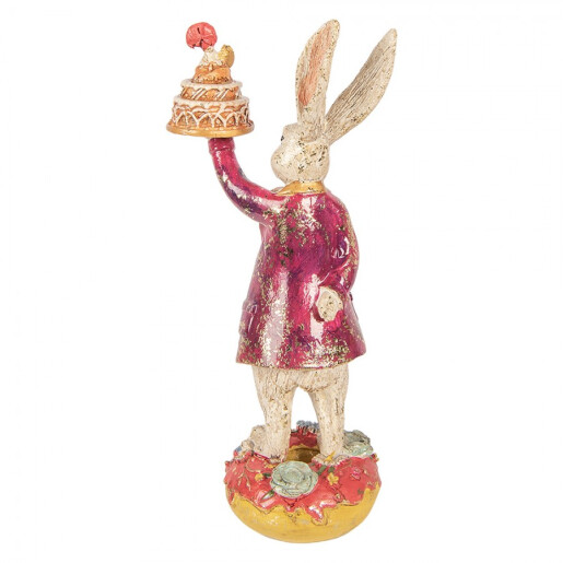 Figurina Iepurasi polirasina multicolora 14x10x30 cm