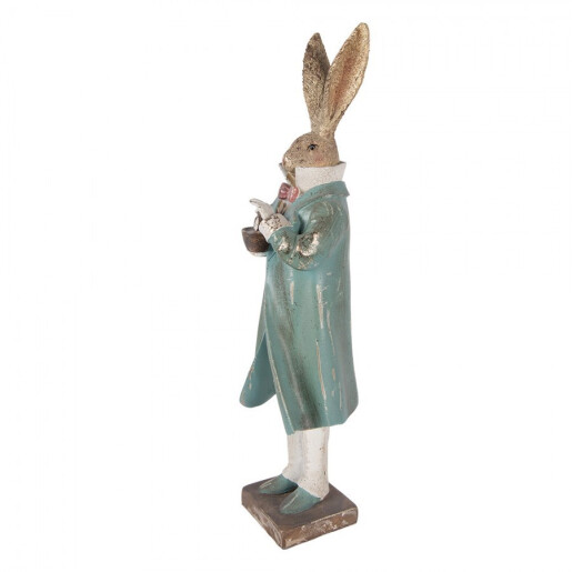 Figurina Iepuras Paste polirasina multicolora 14x11x48 cm