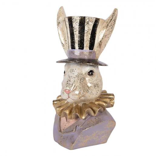 Figurina Iepuras Paste polirasina multicolora 14x12x27 cm