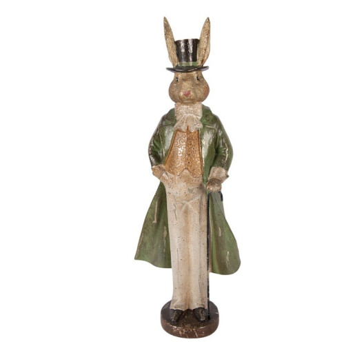 Figurina Iepuras Paste polirasina multicolora 17x12x48 cm