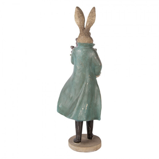 Figurina Iepuras Paste Baiat polirasina 17x15x53 cm