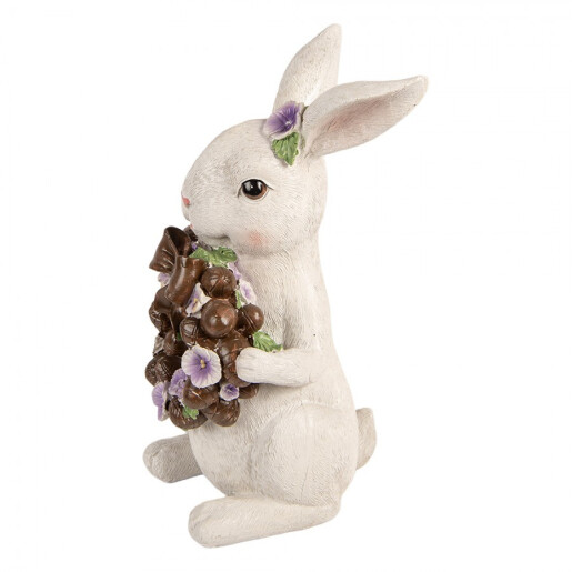 Figurina Iepuras Paste polirasina multicolora 17x16x30 cm