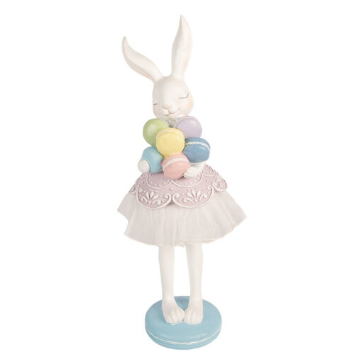 Figurina Iepuras Paste polirasina multicolora 18x17x54 cm