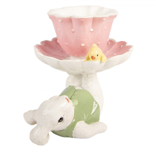 Decoratiune Paste Iepuras polirasina multicolora 20x14x17 cm