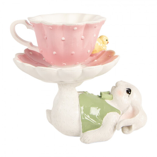 Decoratiune Paste Iepuras polirasina multicolora 20x14x17 cm