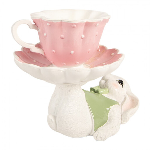 Decoratiune Paste Iepuras polirasina multicolora 20x14x17 cm