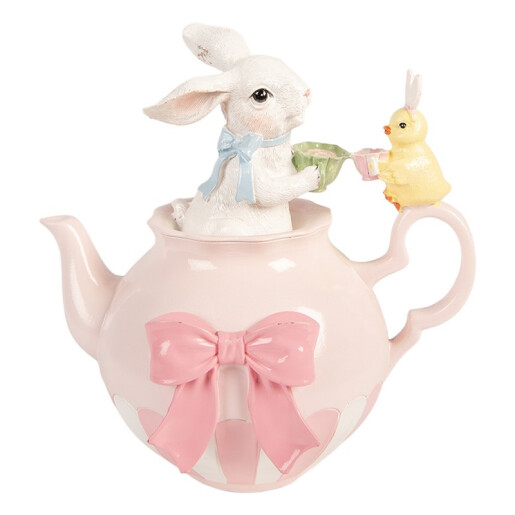 Decoratiune Paste Iepuras polirasina multicolora 20x14x20 cm