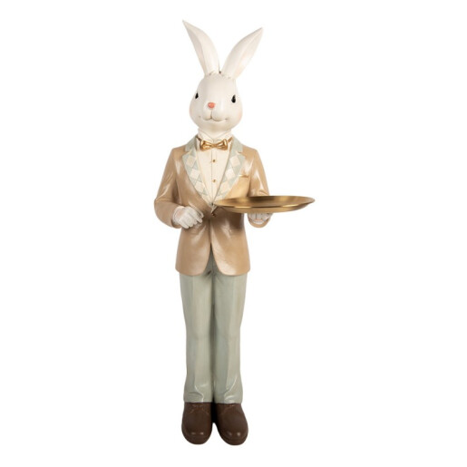 Figurina Iepuras polirasina multicolora 20x20x56 cm