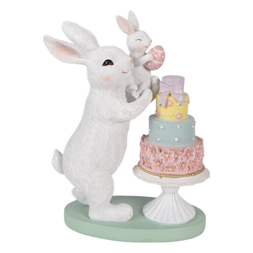 Figurina Iepurasi Paste polirasina multicolora 21x10x27 cm 