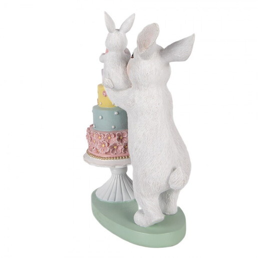 Figurina Iepurasi Paste polirasina multicolora 21x10x27 cm 