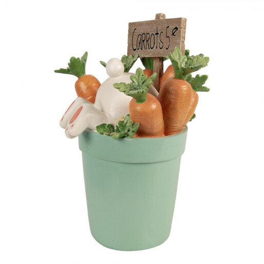 Decoratiune Paste Iepuras polirasina multicolora 21x20x28 cm