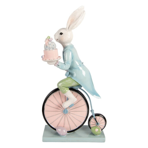 Figurina Iepurasi Paste polirasina multicolora 23x12x46 cm