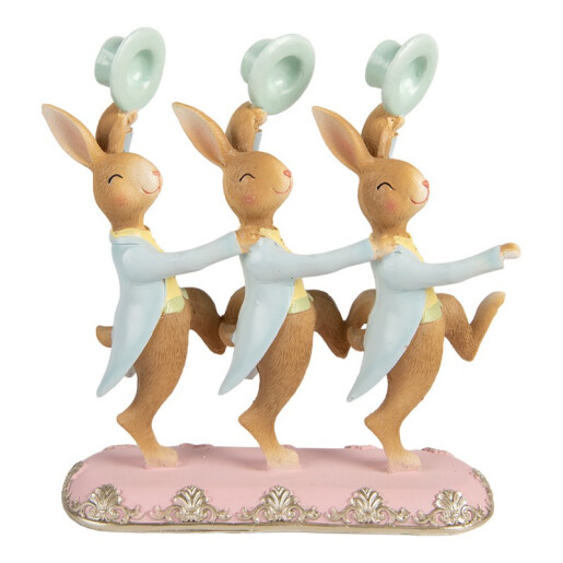 Figurina Iepurasi Paste Baieti  polirasina multicolora 23x8x25 cm