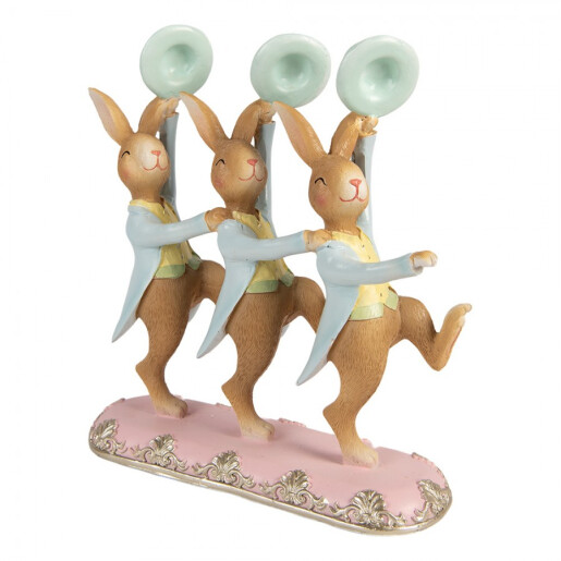 Figurina Iepurasi Paste Baieti  polirasina multicolora 23x8x25 cm