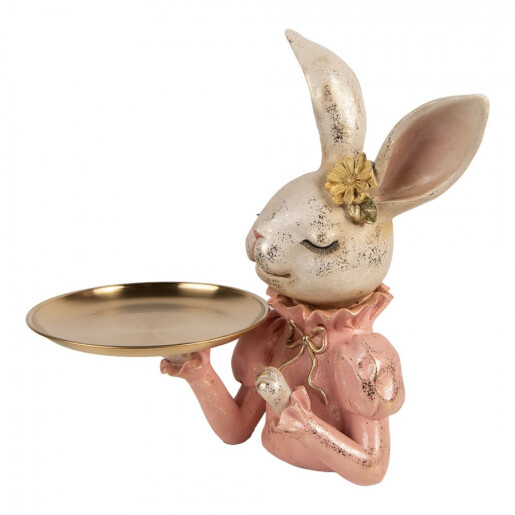 Figurina Iepuras Paste polirasina multicolora 27x24x30 cm