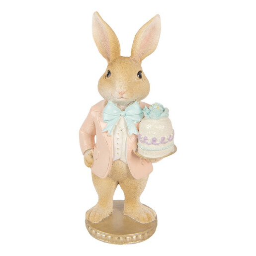 Figurina Iepuras Paste polirasina multicolora 9x7x19 cm