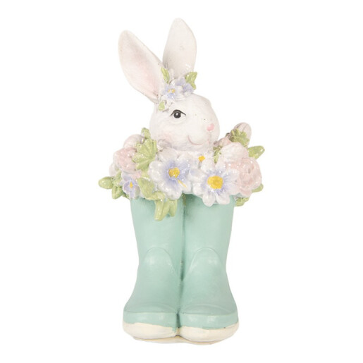 Decoratiune Paste Iepuras polirasina multicolora 9x9x15 cm