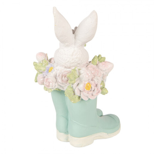 Decoratiune Paste Iepuras polirasina multicolora 9x9x15 cm