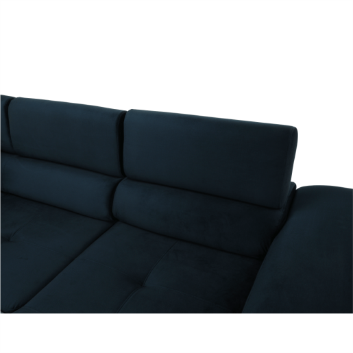 Coltar extensibil cu tapiterie textil albastru model dreapta Amareta 280x205x90 cm