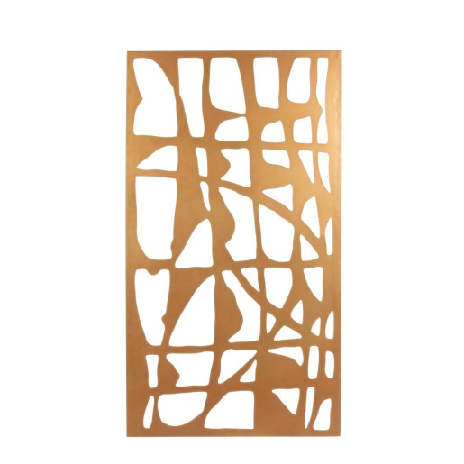 Decoratiune din metal auriu pentru perete Zaira 60 cm x 2 cm x 110 h