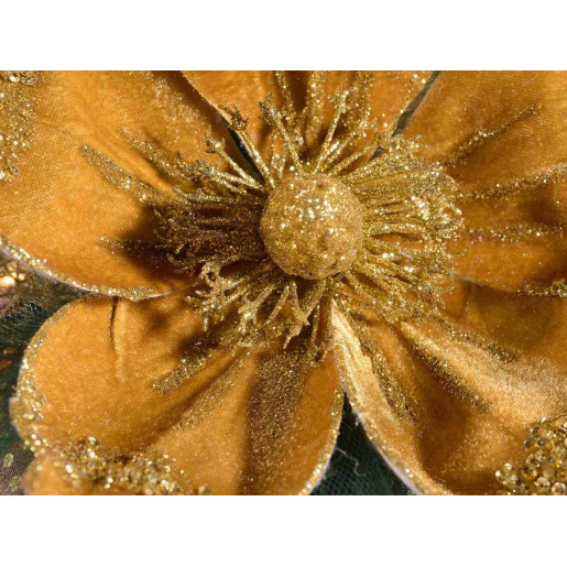 Anemona artificiala din velur maro 22x21 cm