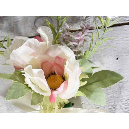 Set 6 flori artificiale Anemone roz 16 cm