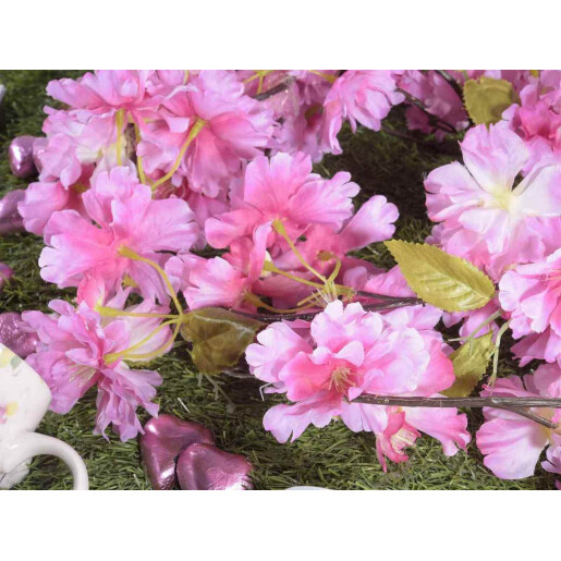 Ghirlanda flori artificiale roz 175 cm