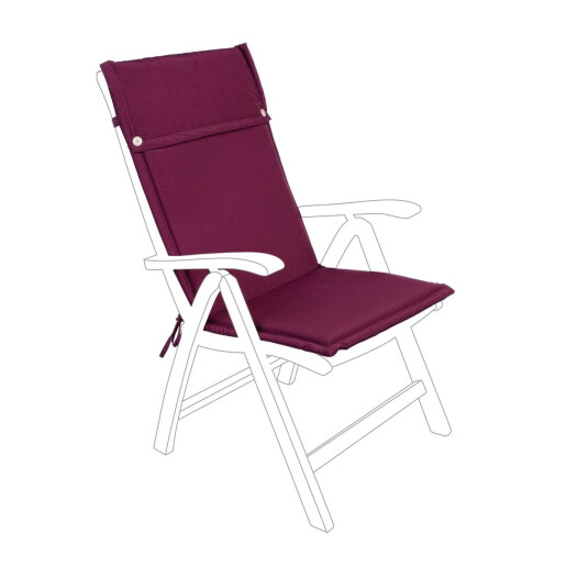 Perna scaun gradina din textil visiniu Poly 50 cm x 120 cm x 3 h