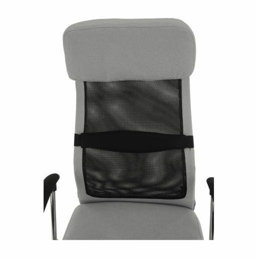 Scaun de birou, tapiterie textil gri negru, Fabry, 60x62x119 cm