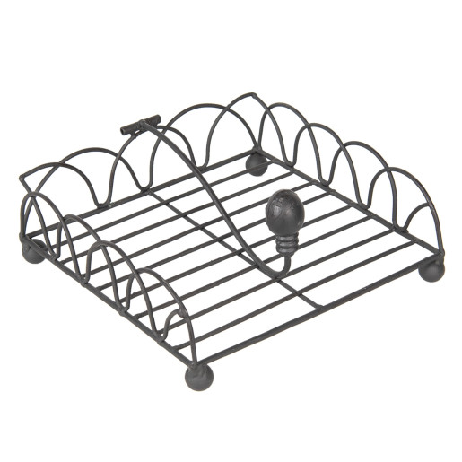 Suport servetele cu clapeta metal maro 20 cm x 20 cm x 9 cm