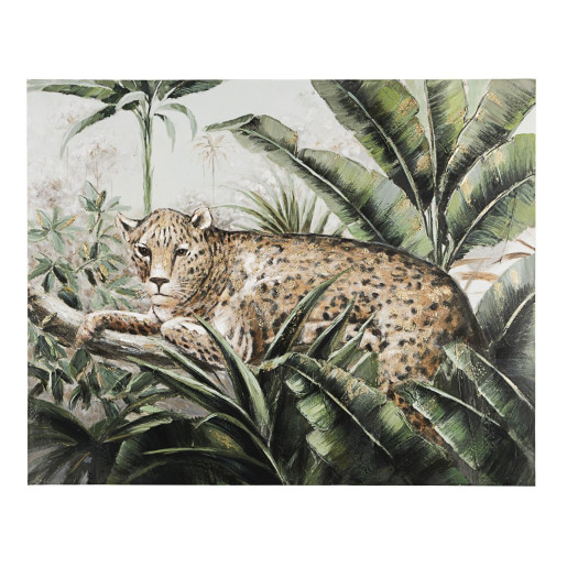 Tablou pe panza pictat in ulei Leopard 80 cm x 2.8 cm x 100 h