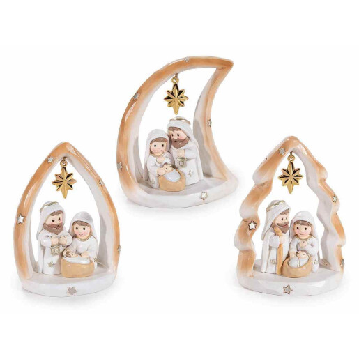 Figurine religioase polirasina multicolora 3xcm 7,5 x 5 x 9,5 H