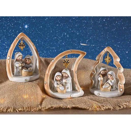 Figurine religioase polirasina multicolora 3xcm 7,5 x 5 x 9,5 H