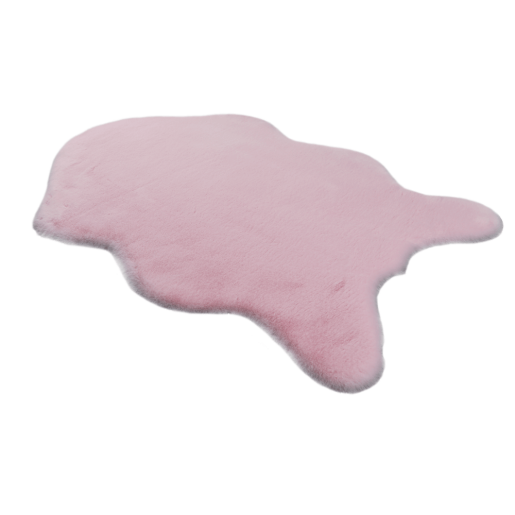 Covor blana artificiala roz Rabit 90x60 cm